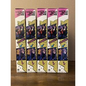New Kids On The Block In Concert Set of 5 Fashion Figures w/Cassette (1990) NIB